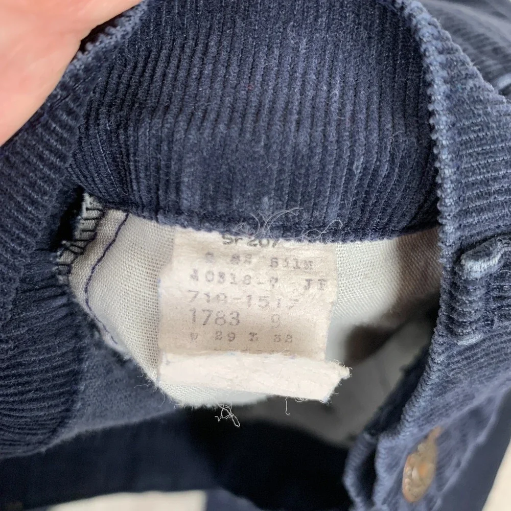 Vintage Levis 710-1517 Corduroy Pants‎ Silver Tab